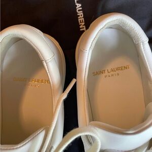 Saint Laurent Women's Cream Sneakers